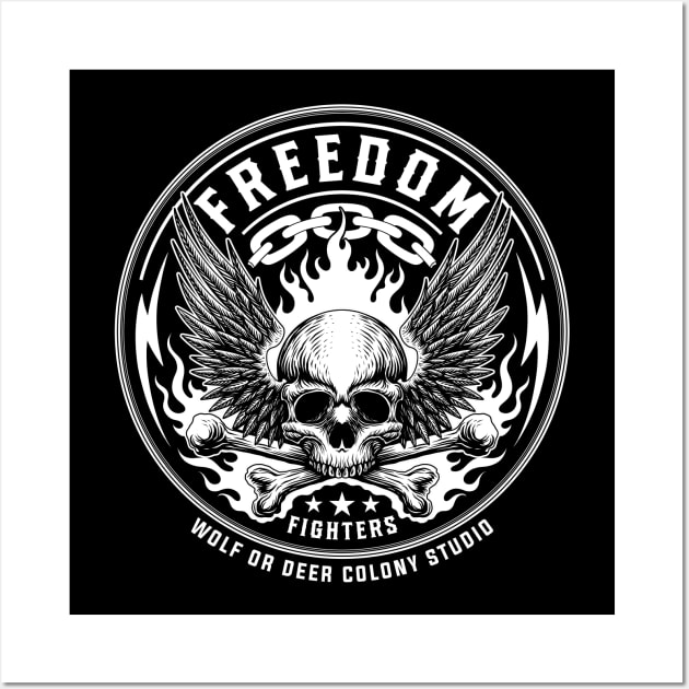 Freedom Fighter Skull Logo Wall Art by Tonymidi Artworks Studio